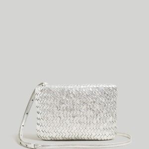 Madewell Metallic Silver Woven Crossbody Bag